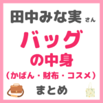 田中みな実さんのバッグの中身（かばん・財布・ミスト化粧水・サプリなど） まとめ